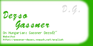 dezso gassner business card